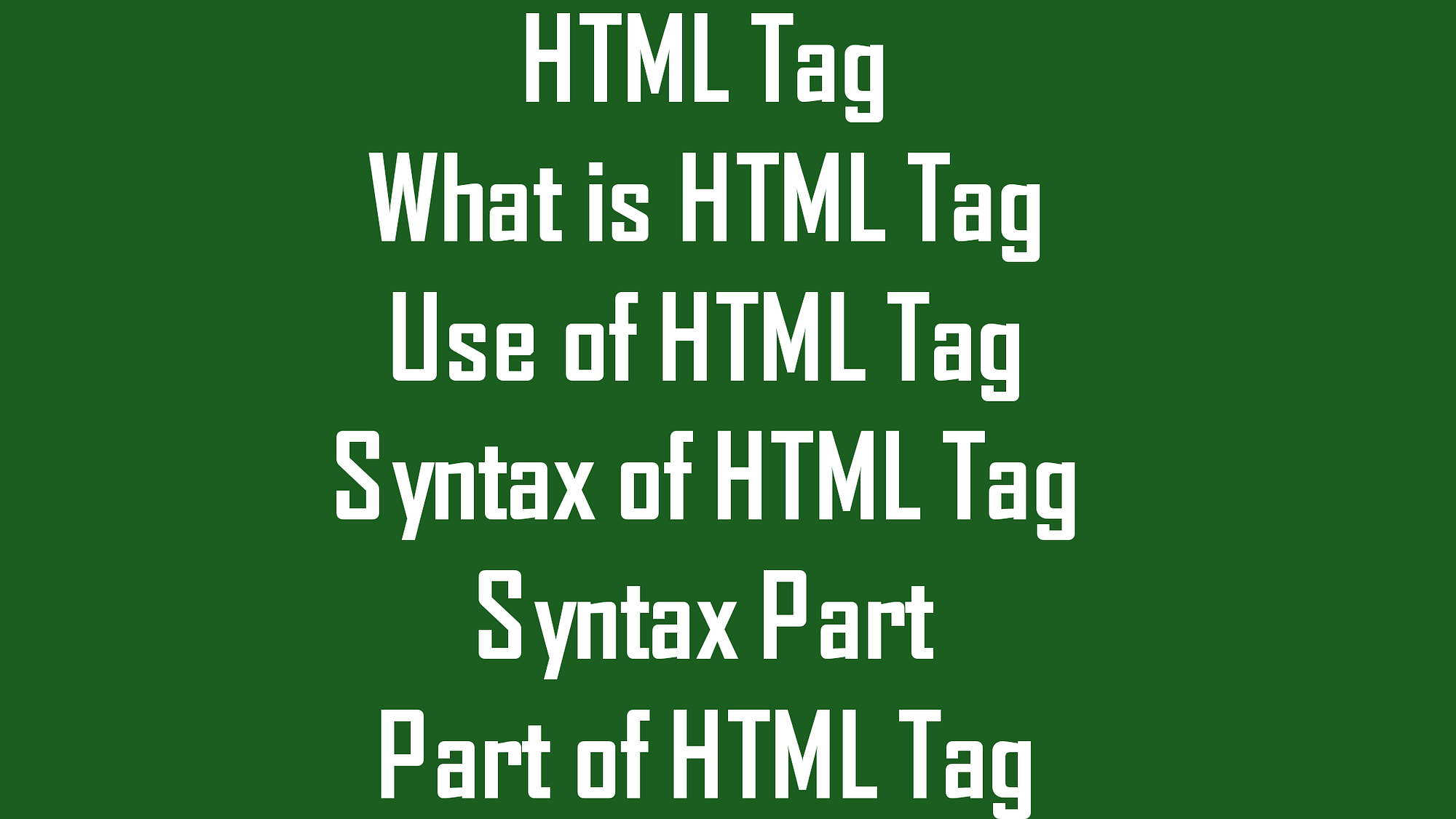 Learn html html tag basic html course
