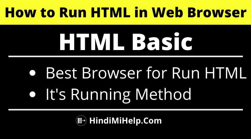 How to Run HTML in Web Browser